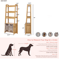 thumbnail image 5 of ZephyPaws Modern 2-in-1 Dog Crate Bookshelf - Wooden Pet Kennel & Ladder Display Shelf with Storage Cabinet, Tall Bookcase for Small to Medium Dogs Up to 50lbs, 32.5"L x 15.7"W x 76"H, Home Office, 5 of 12
