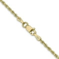 thumbnail image 3 of Solid 14K Yellow Gold 2mm Diamond-cut Rope with Lobster Lock Chain - 24", 3 of 8