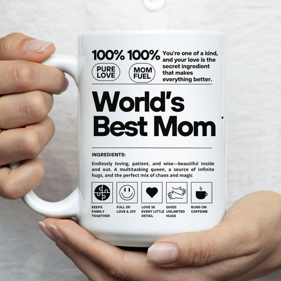 World's Best Mom Mug, Funny Mom Coffee Mug, Mothers day mug, Mom gift from daughter son, Mothers day gift idea, Mom birthday gift