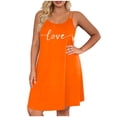 thumbnail image 2 of Sakmal Sleeveless Moo Moos for Women Sleep Tank Love Print Crew Neck Lightweight Nightgown for Women 2XL, 2 of 6
