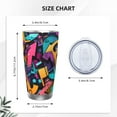 thumbnail image 4 of KLL Vibrant Graffiti Urban Art Print 40oz Stainless Steel Insulated Car Cup with Spillproof Lid - Keep Your Drink Hot or Cold on the Go-Straw Three-piece Set, 4 of 8