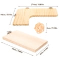 thumbnail image 2 of Guinea Pig Toys Hamster Accessories for Cages Squirrel Climbing Board Perch Stand for Chinchilla Hamster Jumping Platform Shelf Wood, 2 of 6