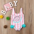 thumbnail image 1 of Maillot de Bain à Rayures Bébé Fille Pastèque, 1 of 5