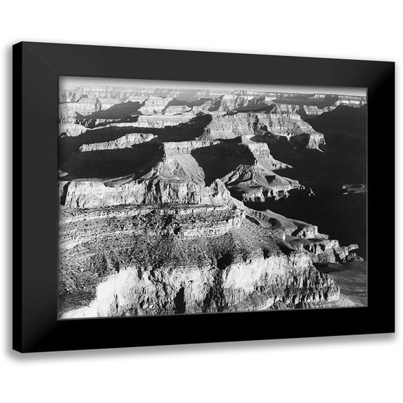 Adams, Ansel 14x12 Black Modern Framed Museum Art Print Titled - Grand Canyon National Park, Arizona - National Parks and Monuments, 1940