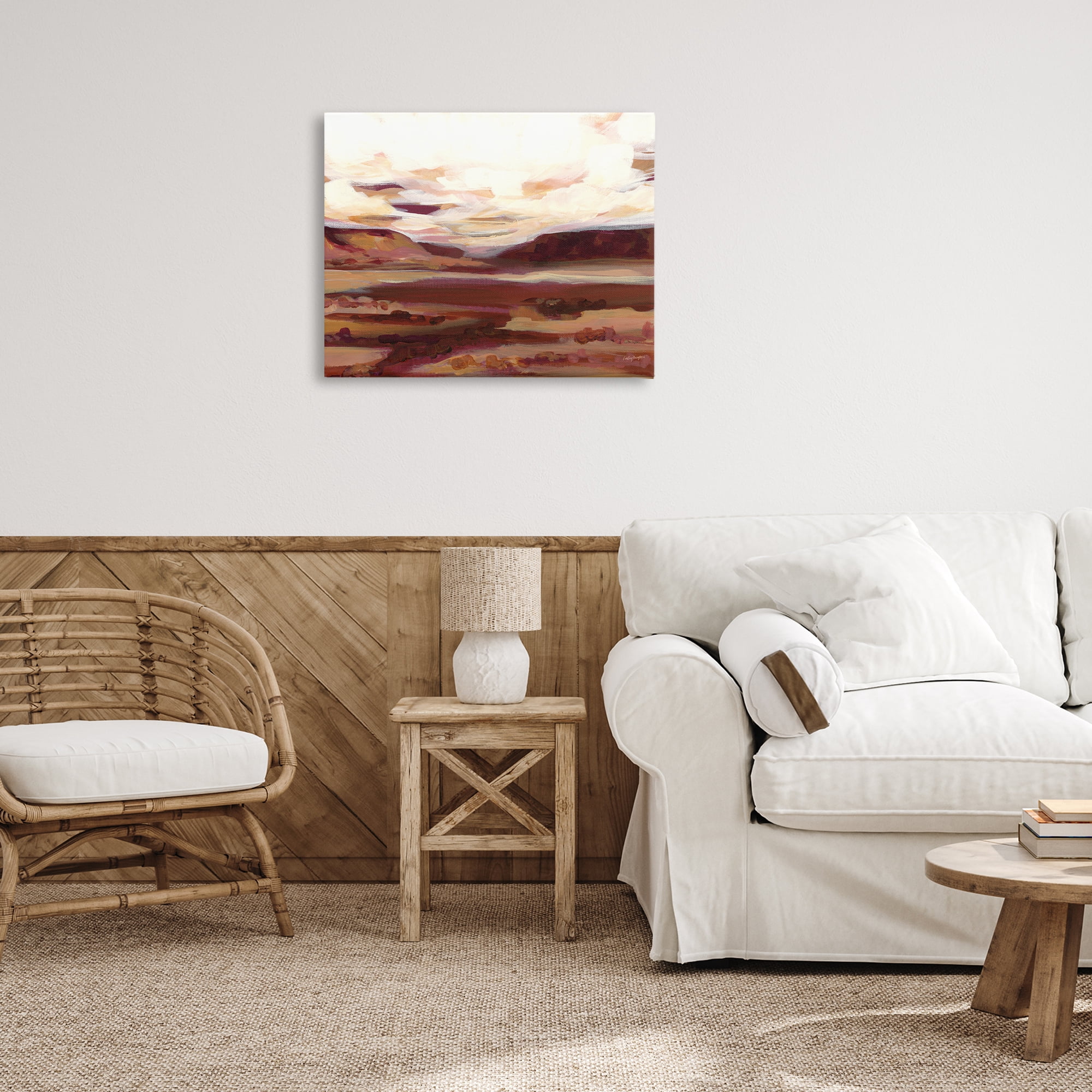 Stupell Industries Canyon Mesa Landscape Landscape Painting Gallery Wrapped Canvas Art Print Wall Art, 30 x 24