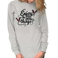 thumbnail image 3 of Cute Enjoy the Little Things Birds Women's Long Sleeve T Shirt Brisco Brands L, 3 of 6
