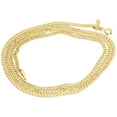 thumbnail image 4 of Mens or Ladies 10k Yellow Gold Flat Cuban Chain 2.40mm Necklace 16 Inches, 4 of 5