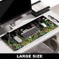 thumbnail image 2 of Large Mouse Pad, Desk Pad, XXL XL Extended Gaming Mouse Pad, Desk Mat for Office & Home, Long Keyboard Mat, Huge Mouse Pad, Desktop Full Cover 31.5 x 11.8 Inches, Silent Midnight Flowers Black, 2 of 6