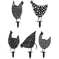 thumbnail image 2 of Paquete de 5 gallinas y gallinas, arte decorativo para jardín, decoración de pollo de la suerte, silueta de pollo, cartel de patio, país para camino de césped, acera, decoración de jardín, 2 of 8