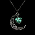 thumbnail image 2 of Dengmore Necklace Hollow Moon Heart Pendant Necklace Luminous Love Luminous Stone Pendant, 2 of 5