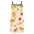thumbnail image 4 of Tnhcen Women's Summer Fruit Print Sleeveless Tank Sleepwear Set - Elastic Waist Shorts Casual Loungewear Vibrant Pattern Homewear for S-2XL Ladies, 4 of 5