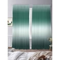 thumbnail image 2 of Turquoise Ombre Sheer Curtains 108 Inch Length 2 Panels Set, Contemporary Abstract Gradient Voile Window Treatment Semi Sheer Long Curtains Drapes for Bedroom/Living Room/Kitchen 52"x108"x2, 2 of 7