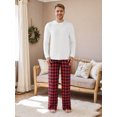 thumbnail image 4 of AIGUR Family Matching Christmas Pajama Set Family Matching Christmas Pajamas Set Solid Long Sleeve Tops and Plaid Pants Pajamas, 4 of 10