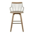 thumbnail image 5 of Preston Farmhouse Counter Stool In White Washed Wood And Antique Copper Metal, 5 of 7