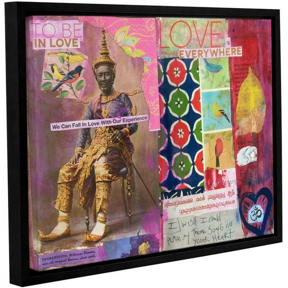 ArtWall Elena Ray "Art Journal Love is" Gallery-Wrapped Floater-Framed Canvas