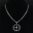 thumbnail image 2 of New Flame Cross Medal Necklace 14K White Gold Hip hop style holy grail Necklaces Jewelry, 2 of 6