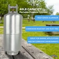 thumbnail image 5 of Flame King 40LB Aluminum Propane Tank with Premium OPD Valve, Corrosion-Resistant and Rust-Free, 5 of 9