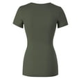 thumbnail image 4 of MixMatchy Women's Basic Solid Multi Colors Fitted Short Sleeve T-Shirt [S-3XL], 4 of 5