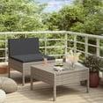 thumbnail image 1 of vidaXL 2 Piece Garden Lounge Set with Cushions Poly Rattan Grey, 1 of 5