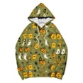 thumbnail image 5 of Women's Halloween Hoodies Pumpkin Ghost Print Oversized Pullover Long Sleeve Drawstring Sweatshirt Spooky Tops with Pocket, 5 of 5
