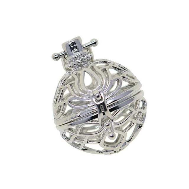Charmes de Cage à Perles Pendentif Médaillon Réglages pour Charmes Mémoire Collier DIY Lotus