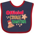 thumbnail image 3 of Inktastic Christmas Official Cookie Taster with Bell and Star Cookie Boys or Girls Baby Bib, 3 of 4