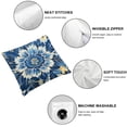thumbnail image 4 of Nawypu Boho Flower Throw Pillow Covers Plush Square Pillow Covers Set Decorative Pillowcase for Couch Sofa Bed Car Home Farmhouse ，Blue and White Porcelain 2pcs, 4 of 6