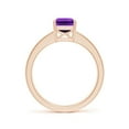thumbnail image 2 of ANGARA Natural Octagonal 1.5 ct Amethyst Cocktail Ring with Diamonds in 14K Rose Gold for Women (Size-8x6mm) | February Birthstone, Anniversary, Jewelry Gift for Women | Natural Amethyst Ring, 2 of 8