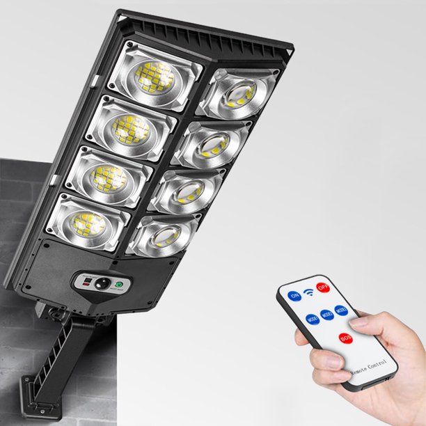 Farolas Solares Lámpara de calle LED con Sensor de movimiento, farolas solares impermeables para jardín y patio
