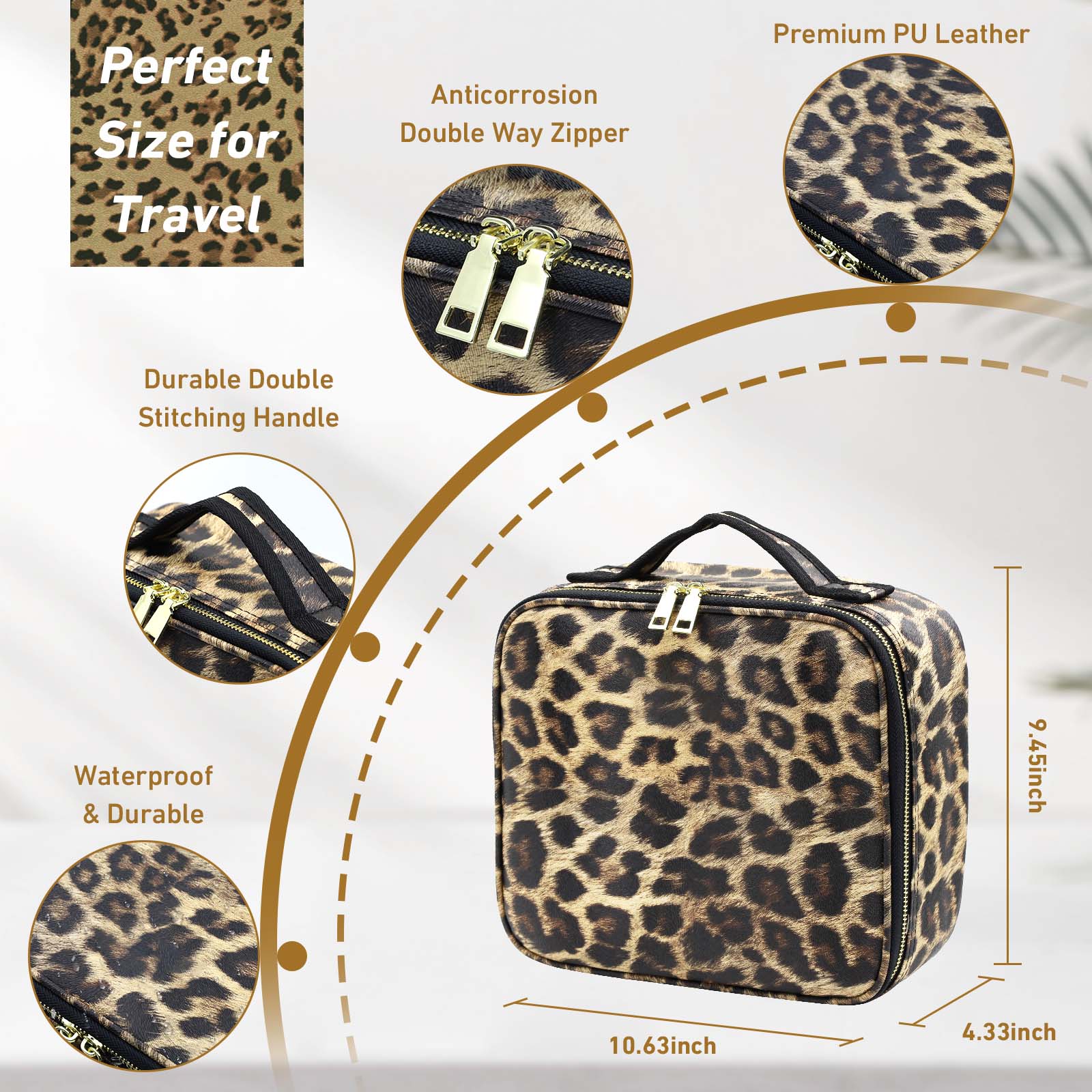 Suupvaor Travel Makeup Case with LED Lighted Mirror photo 4