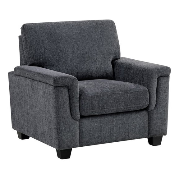 Lexicon Chelsea Chenille Chair in Dark Gray