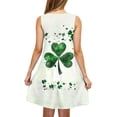 thumbnail image 5 of Dress Summer Ladies' Fashion Trend Floral Print Sleeveless Round Neck Knee Length Skirt C Multicolor S, 5 of 5