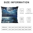 thumbnail image 5 of Throw Pillow Covers Fantasy Bright Full Moon Shine Blue Ocean Decorative Pillow Cover Pillows Couch Sofa Bed, 5 of 5