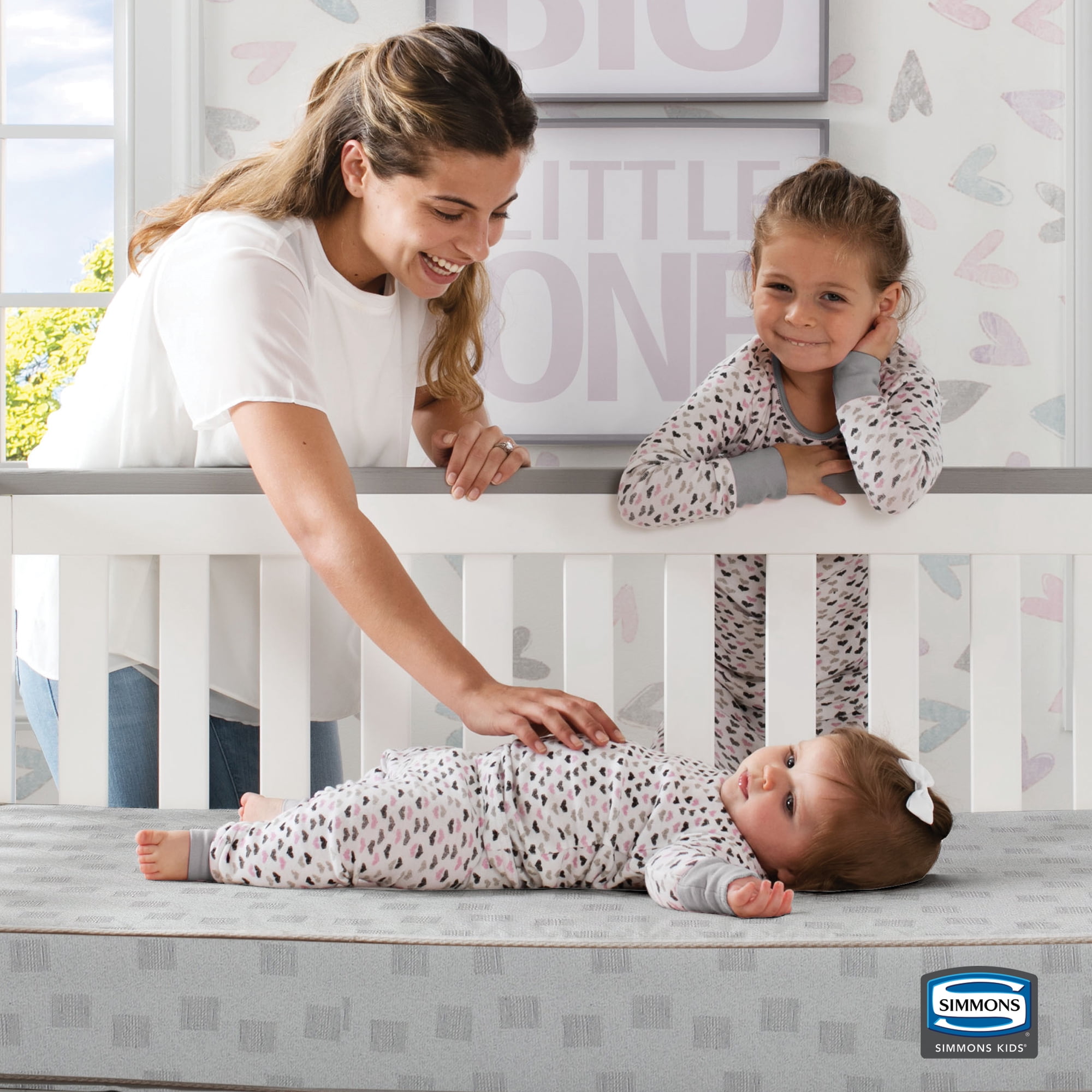 Beautyrest Silver Slumbertime 2-Stage Crib and Toddler Mattress - GREENGUARD Gold Certified - CertiPUR-US - Moisture Wicking - Made in USA