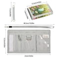 thumbnail image 3 of JIALIOU Nylon Trifold Card Wallet with ID Window Zipper Pocket for Men Women Teen Cartoon Frog Sit in Meadow Of Flower, 3 of 7