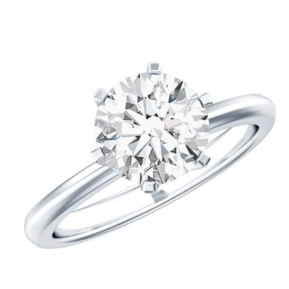Rosec Jewels Lab Grown 2 Carat Diamond Engagement Ring for Women - IGI Certified (E-VS1 Quality) - with Jewelry Box, 925 Sterling Silver, US 4.00