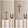 thumbnail image 3 of Crucifijo de pared KUXBET Cruz de pie de Jesucristo católico de 25 cm, 3 of 9