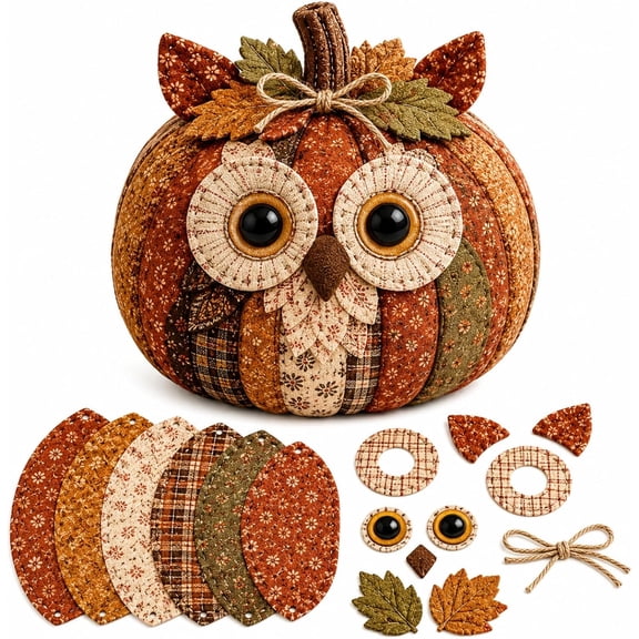 DIY Animal Pumpkin Sewing Kit, Woodland Crafts for Adults | Sew charming animal pumpkins for autumn, Halloween and holiday displays with coordinated craft supplies.(D)