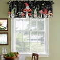 thumbnail image 3 of Mushroom Curtain Valances for Windows, Kitchen Valance Window Treatments Panel 2 Pack, Botanical Watercolor Gnomes Butterfly Leaf Plant Rod Pocket Short Curtains for Bathroom Bedroom 42 x 18 Inch, 3 of 8