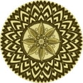 thumbnail image 1 of Ahgly Company Indoor Round Patterned Bakers Brown Area Rugs, 8' Round, 1 of 6