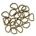 thumbnail image 1 of 100 D Rings Webbing Buckles Straps Soldered - Bronze, 12x8x1.8mm, 1 of 8