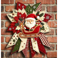 thumbnail image 5 of Festive Quilt‑Style Fabric Santa Sleigh Door Decor DIY Kit, Holiday‑Themed Patchwork Craft Set, Hand‑Making Material Pack for Home Ornament Project, 5 of 7