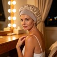 thumbnail image 2 of Oksale Silk Bonnet for Sleeping Women Men for Long Hair Satin Sleep Caps Wide Band Womens Bonnets Gold, 2 of 6