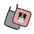 thumbnail image 2 of Carolines Treasures BB1241PTHD Checkerboard Pink Border Collie Pair of Pot Holders , 7.5HX7.5W, multicolor, 2 of 3
