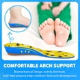 thumbnail image 2 of Popzoom Kids Insoles Flat Feet Arch Support,PU Orthopedic Shoe Inserts for Children Foot Pain, 2 of 7