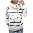 thumbnail image 1 of Blusa con capucha y manga larga con cuello alto y estampado para mujer Fridja  fksj4311, 1 of 5