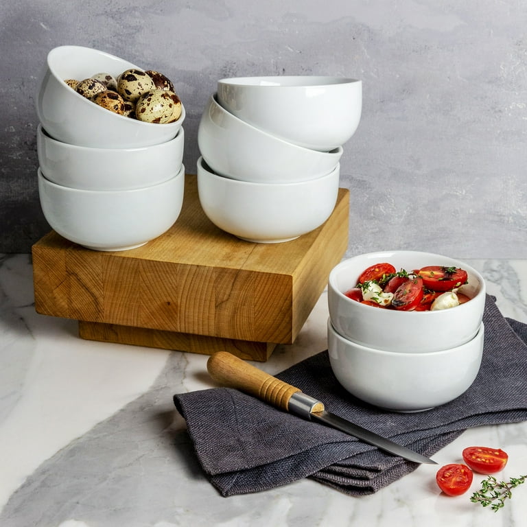 Better Homes and Gardens Small Coupe Ramekin Bowl, White, Set of 8