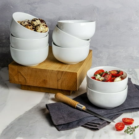 - Better Homes & Gardens Small Coupe Bowl, White, Set of 8