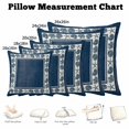 thumbnail image 5 of Throw Pillow Covers, Navy Blue Beach Coastal Decorative Throw Pillow Covers 18x18 Inch, Summer Nautical Starfish Shell Coral Vintage Square Linen Pillow Cases for Couch/Living Room/Sofa, 5 of 9