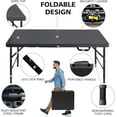 thumbnail image 2 of Portable 4Ft Adjustable Height Plastic Folding Table, 2 of 6